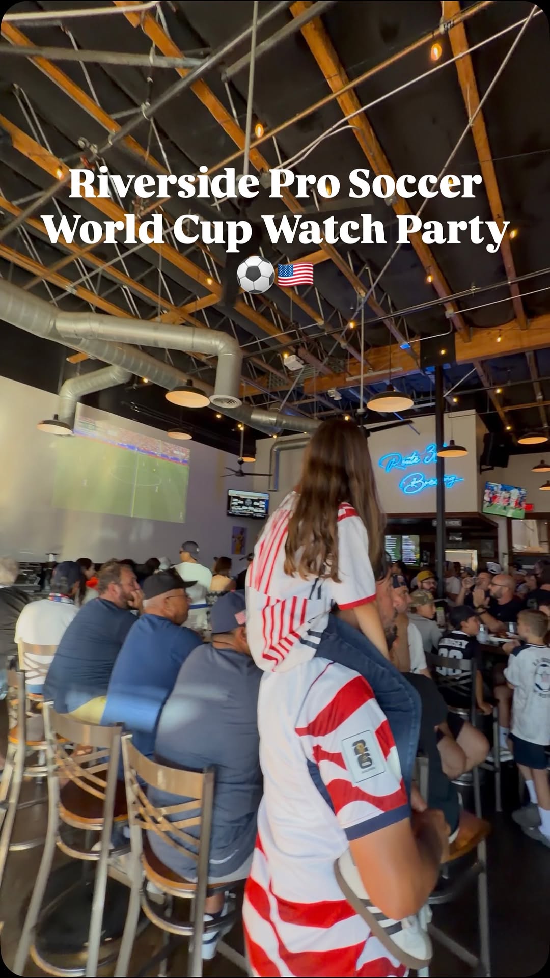Repping the kit at the watch party. This is what game day feels like.